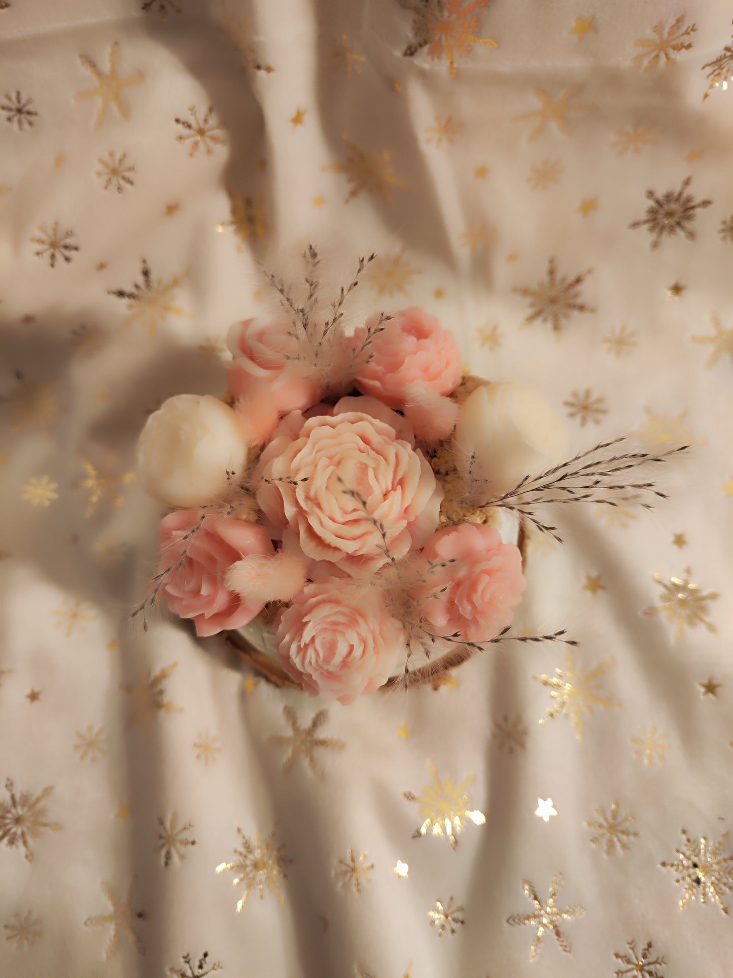 Petit bouquet céramique - Rose ancienne
