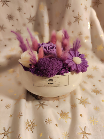 Bouquet céramique - Violette